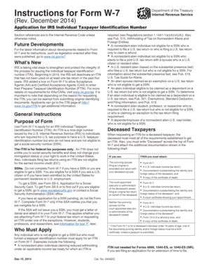 Fillable Online Irs Ustreas Instructions For Form W Rev December