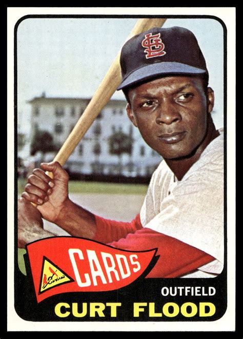 Topps Curt Flood St Louis Cardinals Nr Mint Set Break High