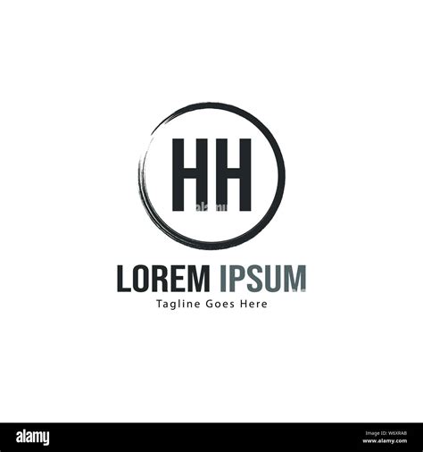 Initial Hh Logo Template With Modern Frame Minimalist Hh Letter Logo