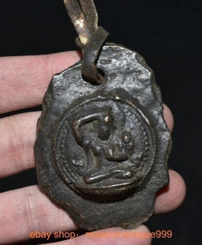 Old Tibet Buddhism Bronze Wenshu Manjushri Wisdom Sword Amulet