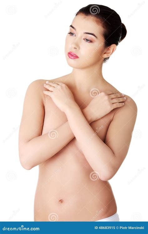 Sensual Portrait Of A Nude Woman With Arms Crossed Stock Image Image Of Adult Beautiful 48683915