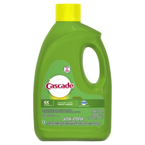 Cascade Gel Dishwasher Detergent Lemon Scent 155 Fl Oz