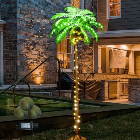 Outdoor Lighted Palm Tree at Hudson Becher blog
