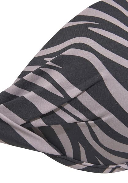 Lascana Push Up Bikini Top Kaa Schwarz Bedruckt Cup A