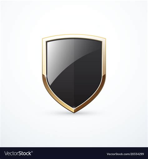 Gold And Black Shield Royalty Free Vector Image