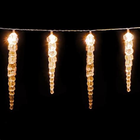 Monzana Guirlande Lumineuse Stalactites Led Blanc Chaud T L Commande