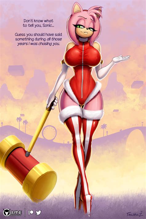 Busty Hentai 1girl Alluring Amy Rose Anthro Big Breasts Clothed Green