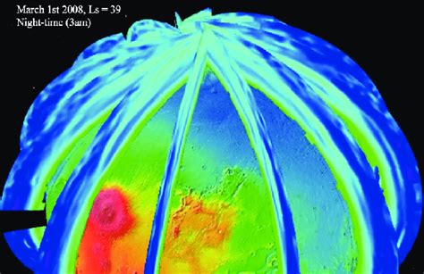 One Day Of Night Time Temperature Coverage Of Mars From MRO MCS Figure