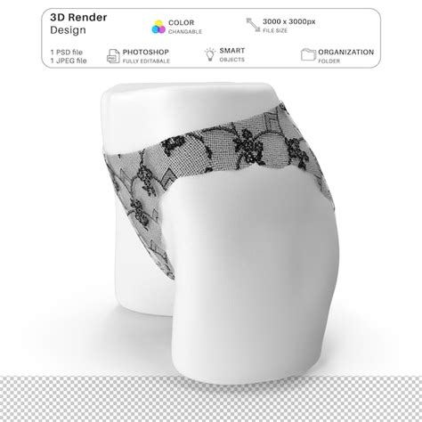 Mannequin féminin portant de la lingerie Mockup modélisation D fichier