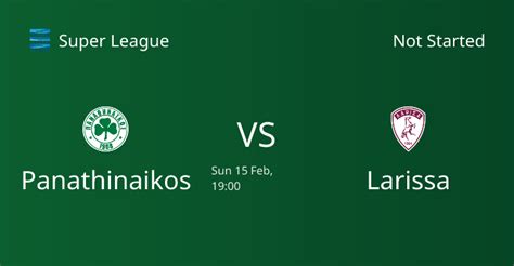 Ae Larissa X Panathinaikos - Panathinaikos vs Larissa Live Scores, Stats