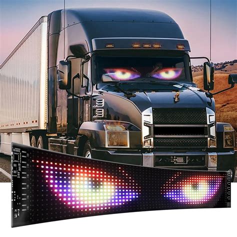 Devil Eyes Light for Cars, 35.4''x7.6'' Large Flexible LED Display