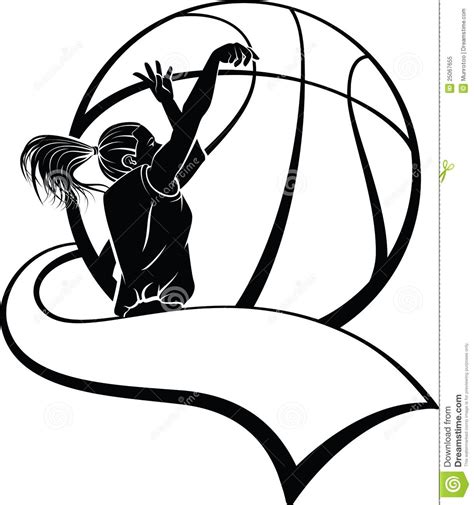 Basketball Girl Silhouette Shooting