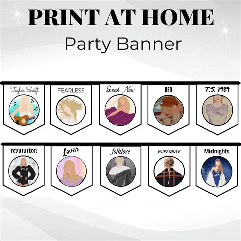 Ts Party Taylor Birthday Ts Party Banner Taylor Party Decorations Ts