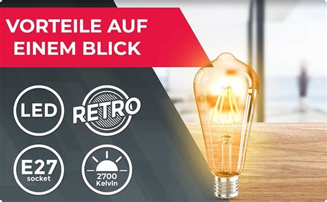 B K Licht Er Set Led Lampe E Mit Extra Warmwei Er Lichtfarbe St