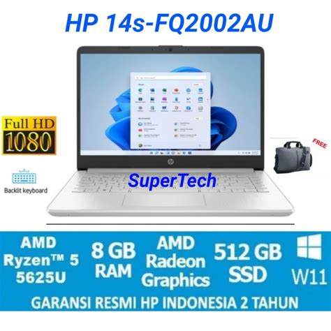 Jual Laptop Hp S Fq Au Ryzen U Ram Gb Ssd Gb Windows