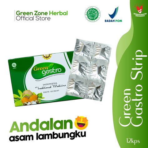 Jual Green Gastro Pack Obat Asam Lambung Maag Gerd Nyeri Lambung Mual