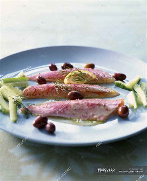 Red mullet fillets — taste, fructose - Stock Photo | #157161336