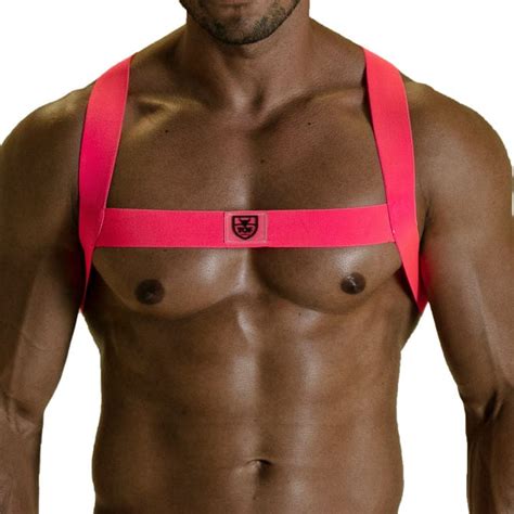 Harnais Sexy Pour Hommes Fetish Rose Fluo TOF Paris Officiel