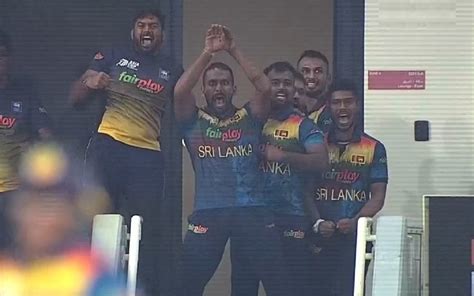 chamika karunaratne celebrates victory  bangladesh  famous
