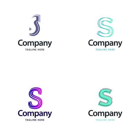 Буква s большой дизайн логотипа креативный современный дизайн логотипов ...
