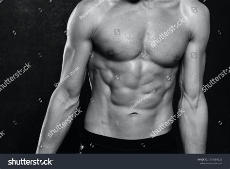 Muscular Naked Male Athlete Does Fitness Stock Photo Shutterstock
