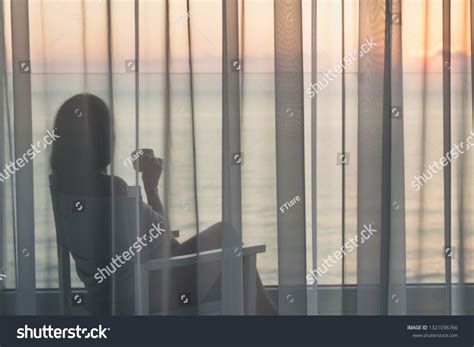 Naked Beautiful Female Wrapped Blanket Sitting Stock Photo 1321036766 Shutterstock