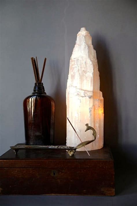 Selenite Crystal Lamp Etsy Crystal Lamp Selenite Lamp Selenite