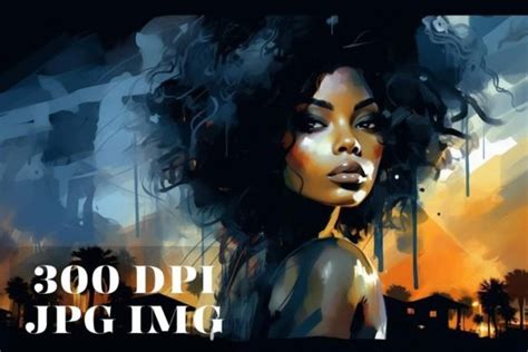 Sultry Black Woman In The City Graphic By Whimsy Girl Creative