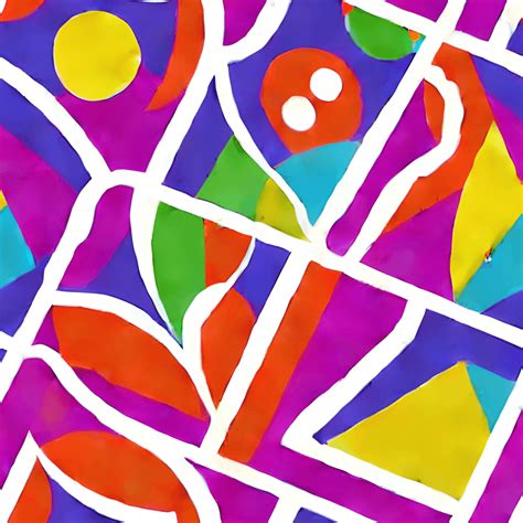 Art Deco Geometrisches Gay Pride Cartoon Kawaii Chibi Muster Mit Geometrischem Muster Creative