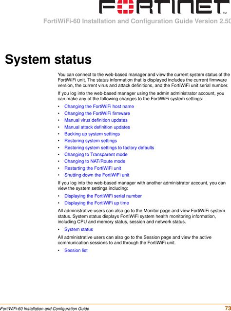 Fortinet FORTIWIFI 60 Wireless Firewall User Manual Users Manual 1