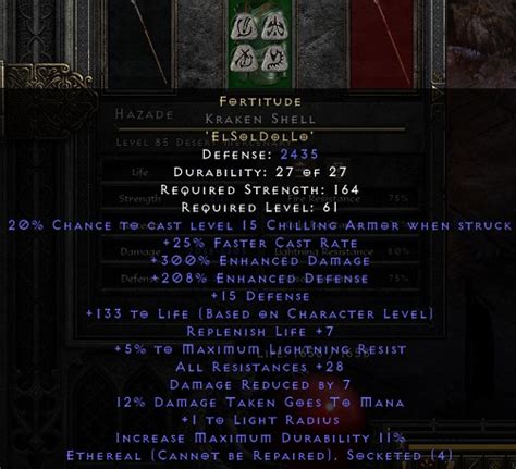 Diablo D Item D R Fortitude Best Mercenary Armour Near Perfect