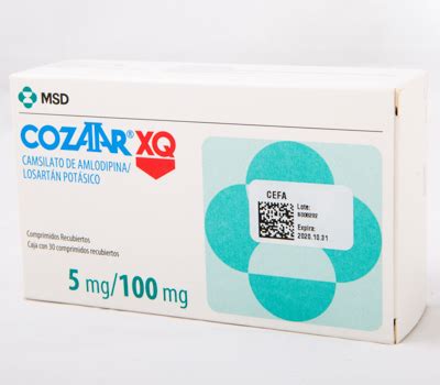 COZAAR XQ 5MG 100MG TABLETAS VIA ORAL