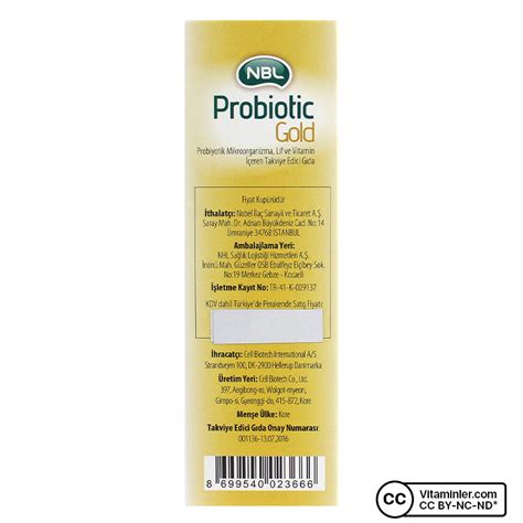 NBL Probiotic GOLD 20 Saşe Probiyotik Vitaminler