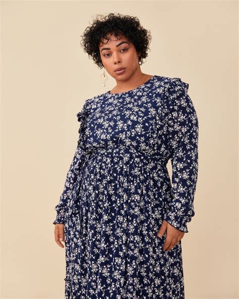 Adelaide Dress Blue Long sleeves, 0X-2X | Adore Me