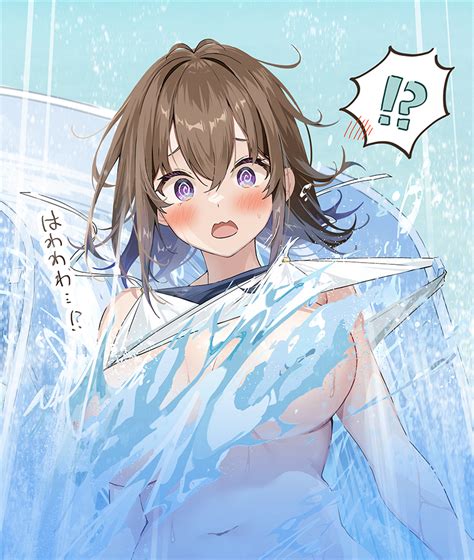 Sirokuma Shake Hawawa Chan Shiro Kuma Shake Original 1girl Bikini Blush Breasts Brown