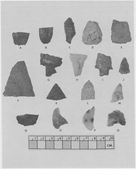 Kern Effigy Lithics A Contracting Stem Projectile Point B