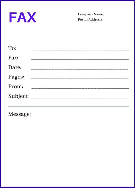 Google Docs Fax Cover Sheet Template Headings You Add To The Document