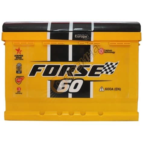 Стартерен акумулатор Westa Forsе 60 F 6СТ-60АЗ(0) - 12V/60Ah - 126лв ...