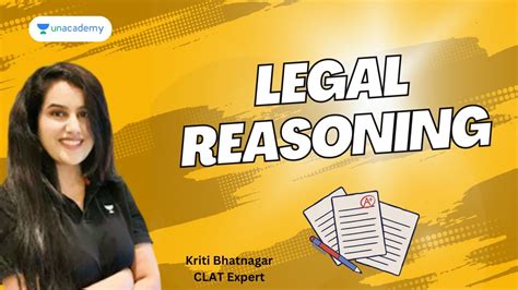 Legal Reasoning Kriti Bhatnagar Unacademy Law Youtube