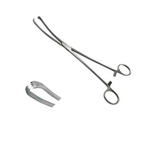 stainless steel polished   vulsellum forceps  piece