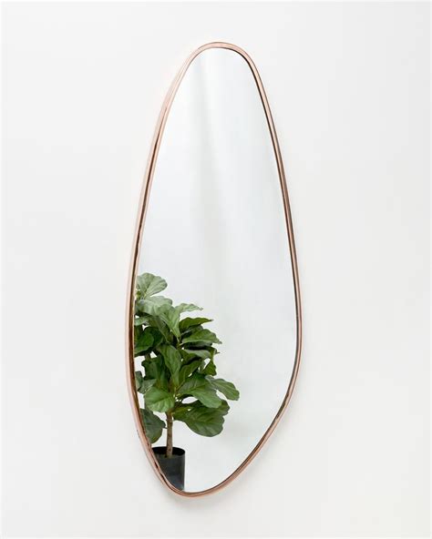 Rose Gold Full Length Pebble Wall Mirror Oliver Bonas Bijoux