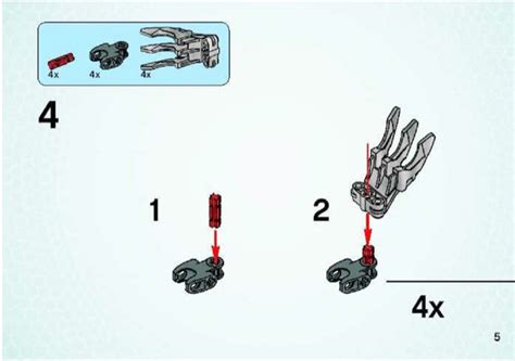 Lego Instructions For Set Winged Rahi Bionicle Promotional