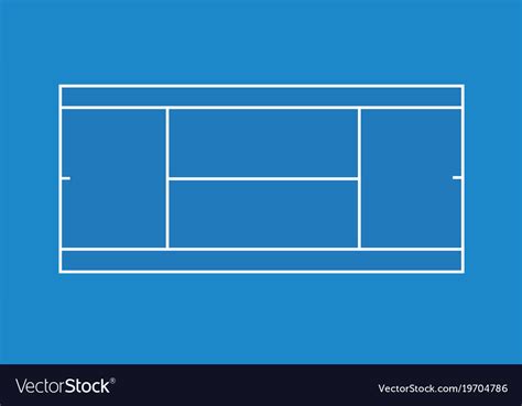 Blue tennis court Royalty Free Vector Image - VectorStock