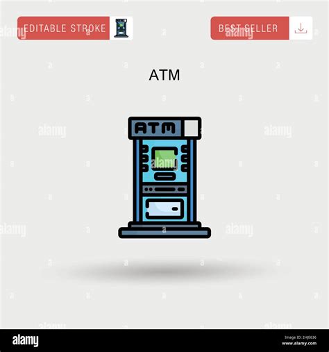 Atm Simple Vector Icon Stock Vector Image And Art Alamy