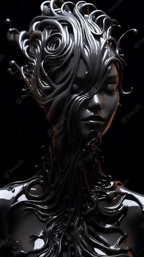 Premium Photo | A black statue of a woman