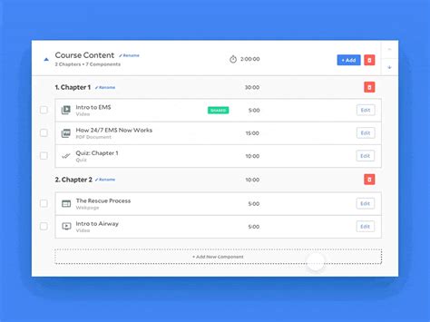 Course Builder Ui By Drew Powers For Envy Labs On Dribbble