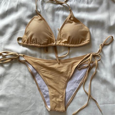 Piece Tie Up Bikini Nude On Carousell