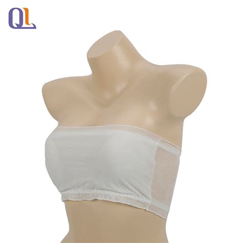 Pure Cotton White Sexy Women Strapless Lingerie Transparent Lightweight Breathable Backless Bra