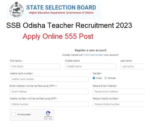 SSB Odisha Teacher Recruitment 2024 Apply 555 Post