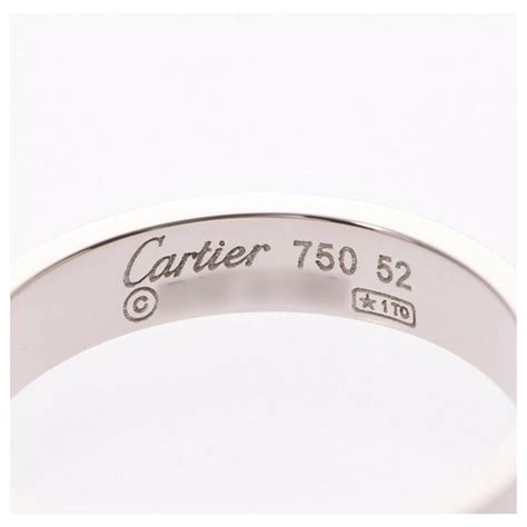 Cartier Mini love Ring # 52 Silvery White gold ref.188430 - Joli Closet